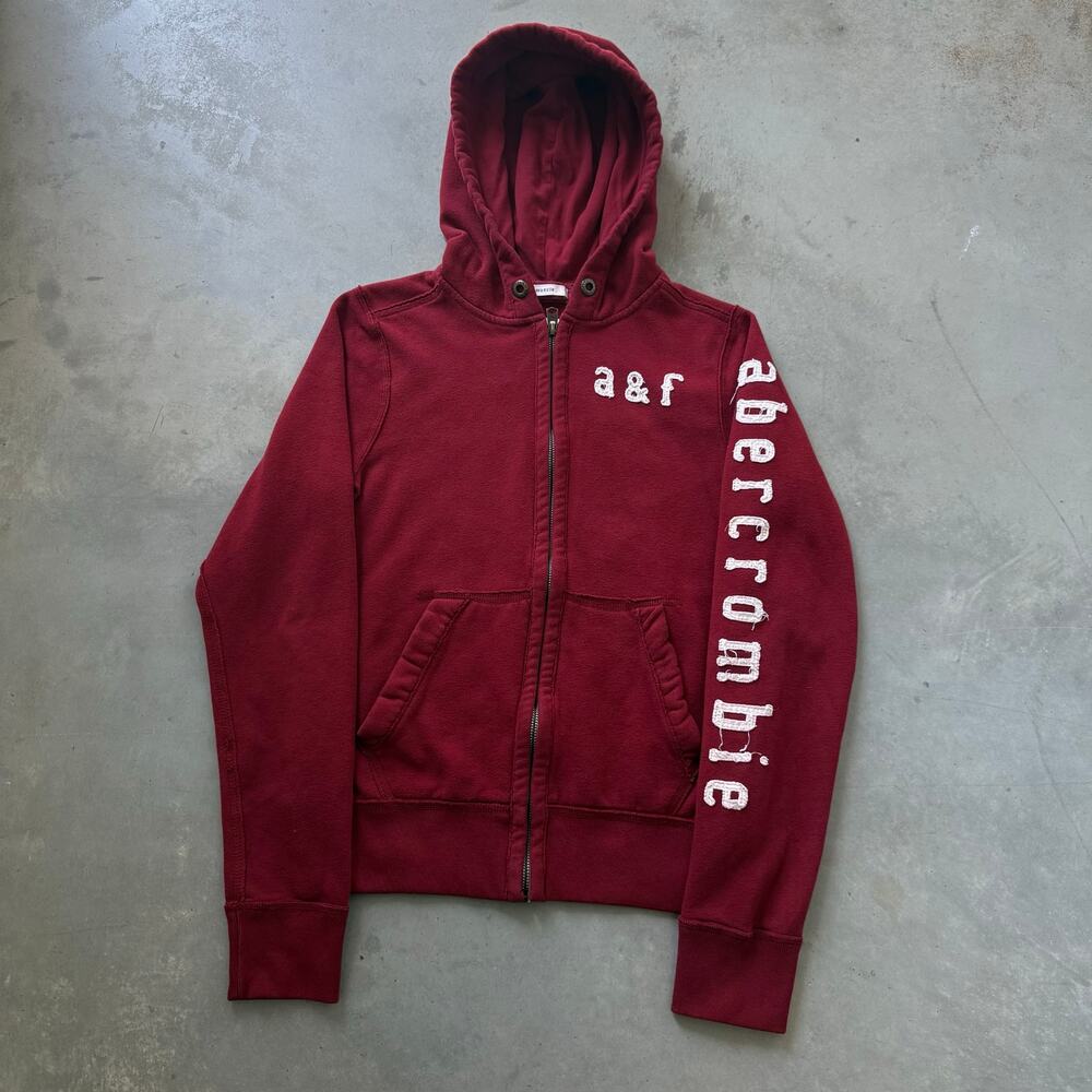 Vintage Y2K Abercrombie & Fitch Mallcore Retro Full Zip Hoodie Size Youth XL